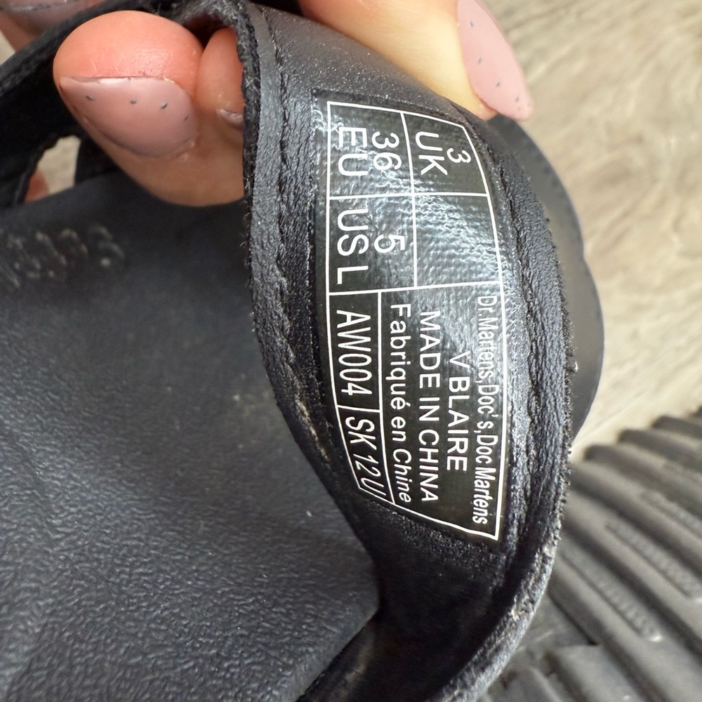 Dr. Martens Blaire Black Platform Sandals Women's 5 - Picture 9 of 9